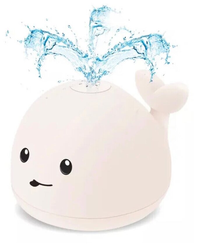 

Игрушка для купания TOYS Кит, фонтан с подсветкой, белый, 107A, Игрушка для купания Кит, фонтан с подсветкой, белый