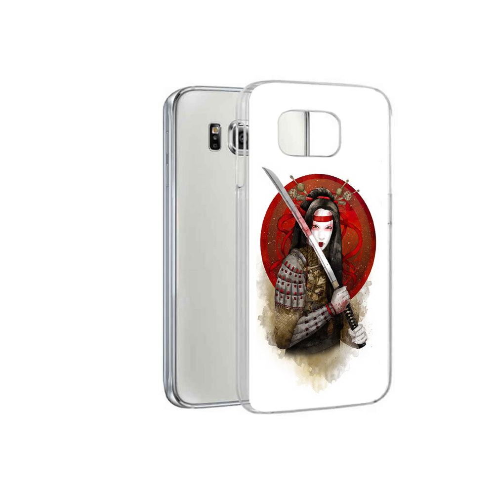 

Чехол MyPads Tocco для Samsung Galaxy S6 рисованная девушка с катаной (PT12300.506.580), Прозрачный, Tocco