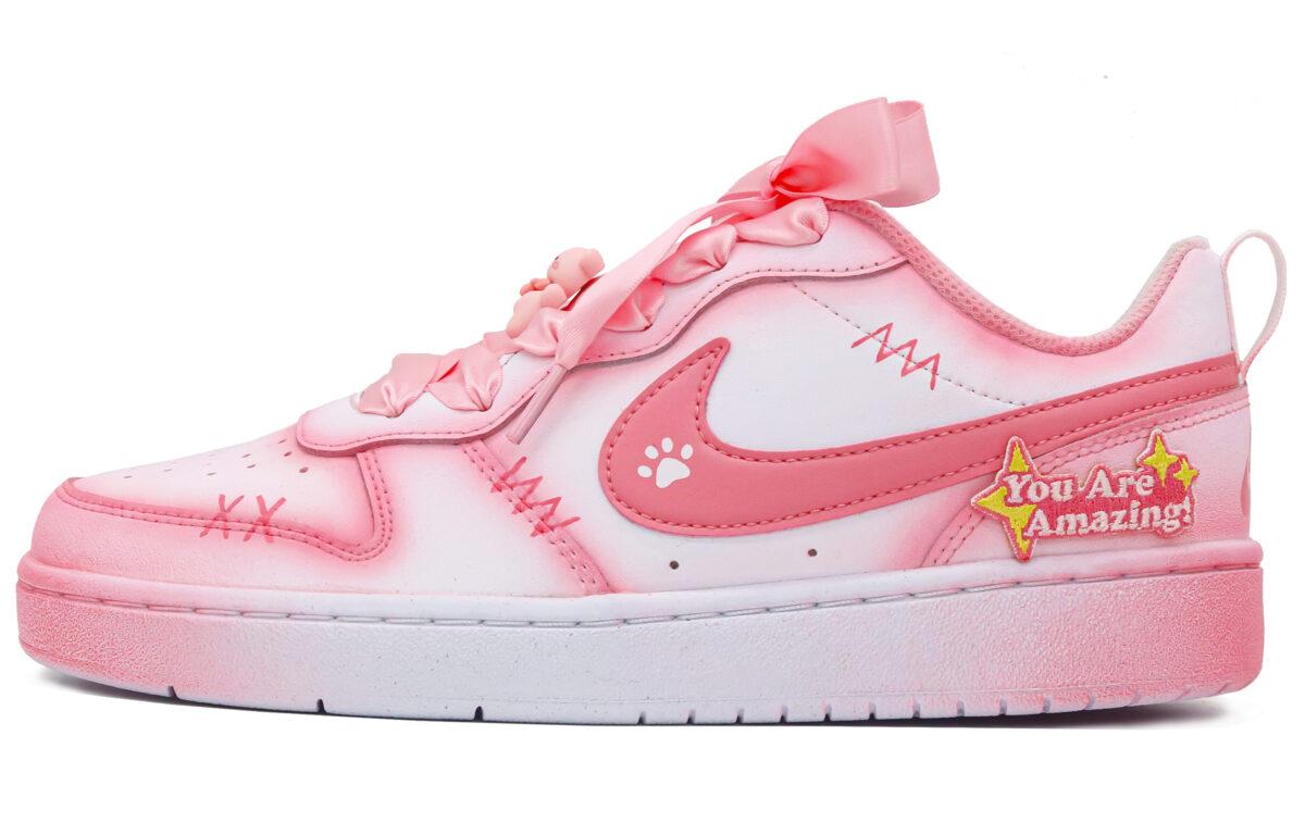 

Кеды унисекс Nike Court Borough Low 2 GS розовые 38 EU, Розовый, Court Borough Low 2 GS