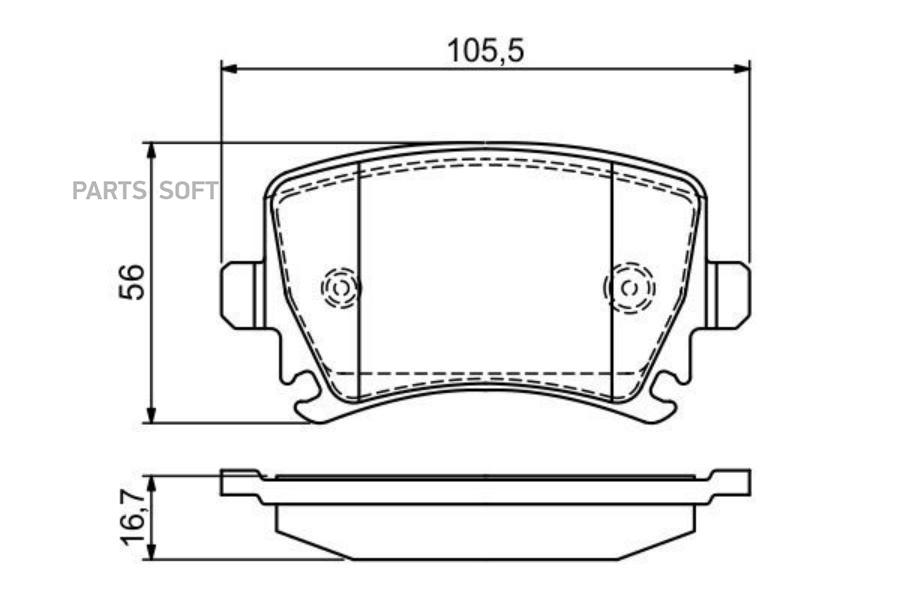 

Тормозные колодки Bosch задние дисковые 986495453
