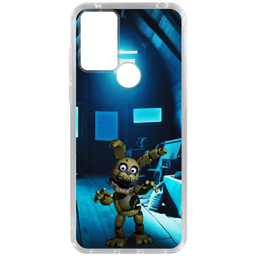 

Чехол-накладка Krutoff Clear Case ФНАФ - Плюштрап для TCL 30E, Прозрачный