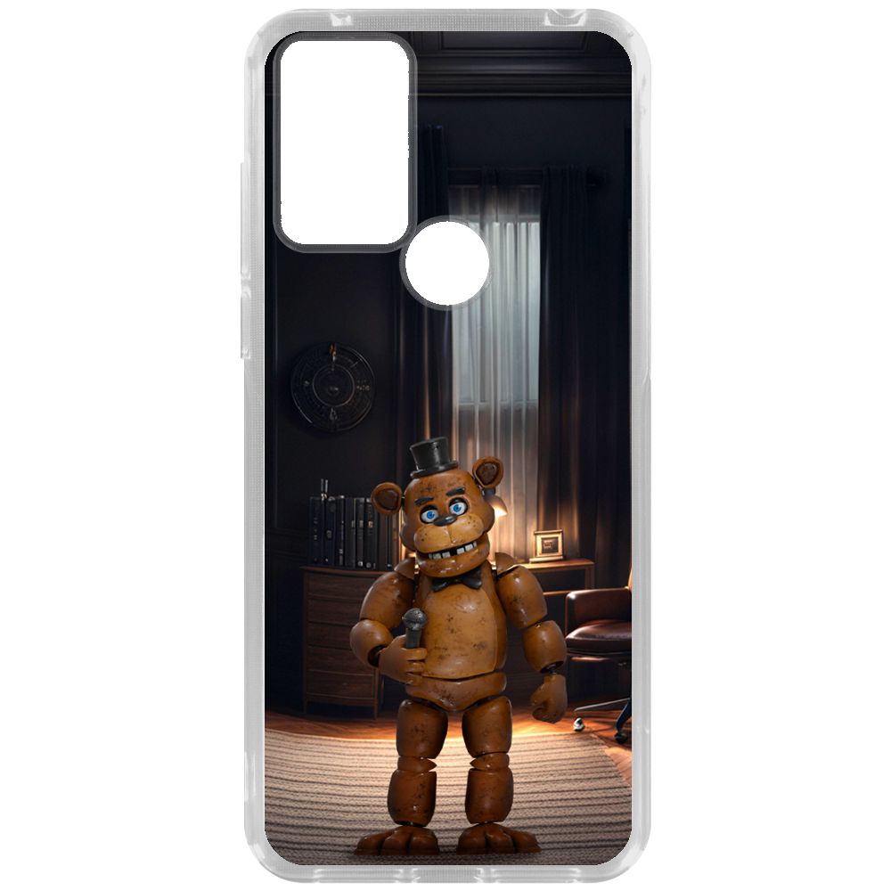

Чехол-накладка Krutoff Clear Case ФНАФ - Медведь Фредди для TCL 30E, Прозрачный