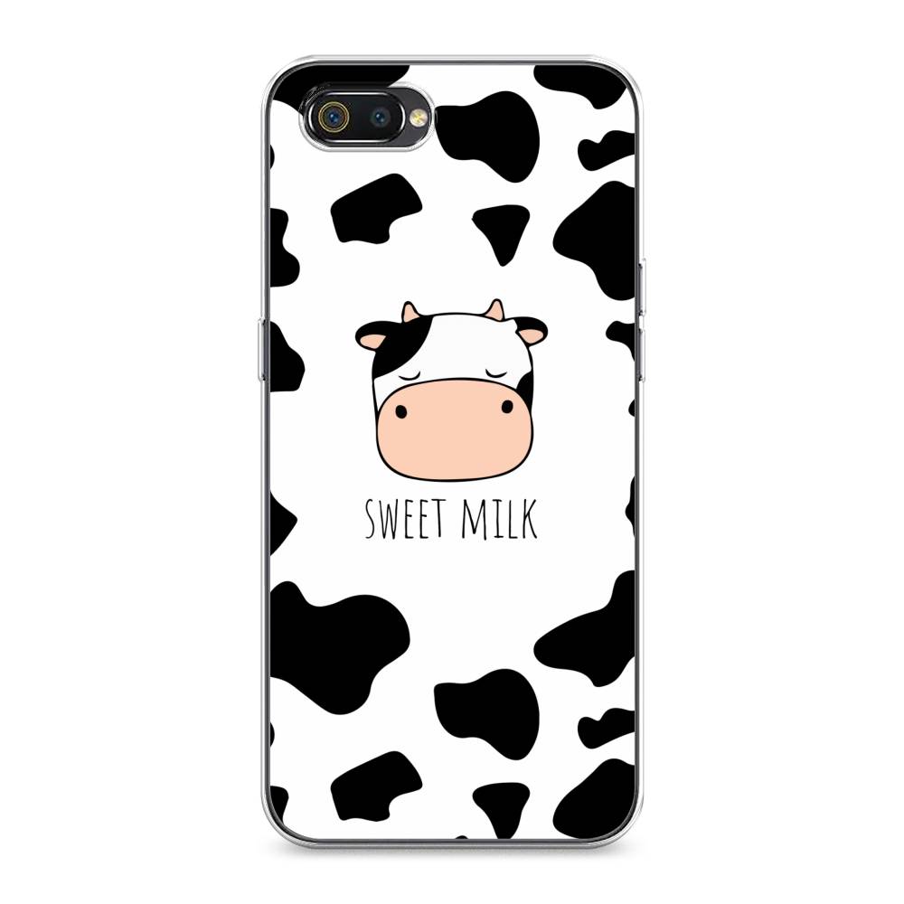 

Чехол на Realme C2 "Sweet milk", Розовый;белый;черный, 251150-1