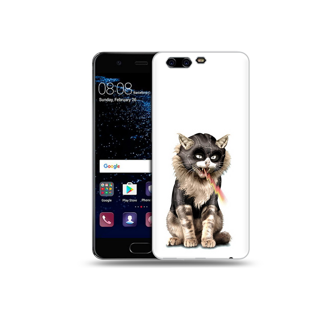 

Чехол MyPads Tocco для Huawei P10 Plus дьяволский кот (PT60941.40.341), Прозрачный, Tocco