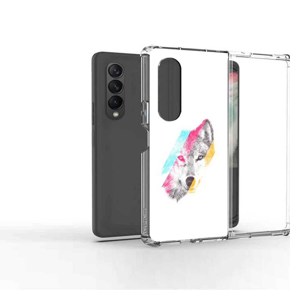 

Чехол MyPads Tocco для Samsung Galaxy Z Fold 3 волк градиент, Прозрачный, Tocco