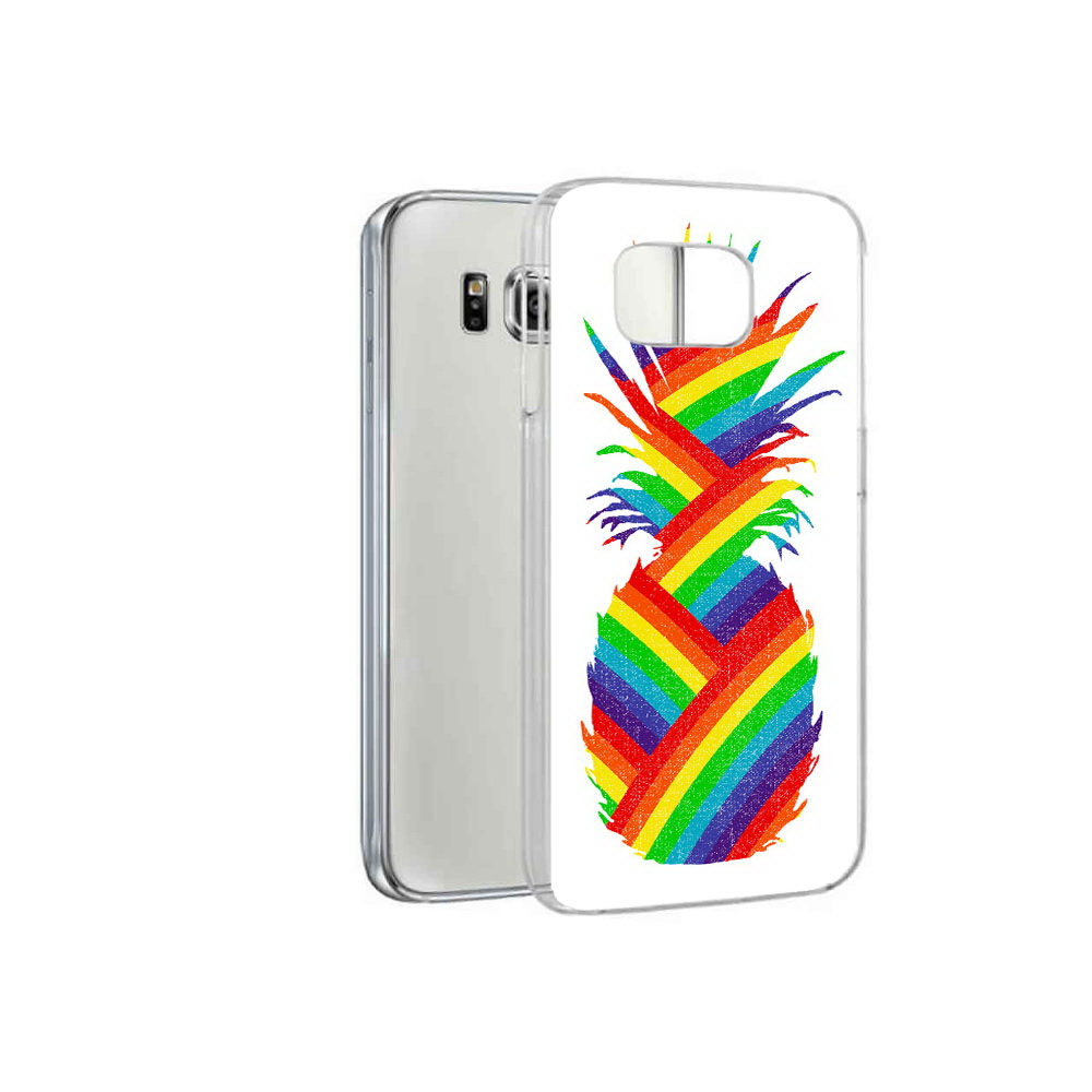 

Чехол MyPads Tocco для Samsung Galaxy S6 радужный ананас (PT12300.506.566), Прозрачный, Tocco