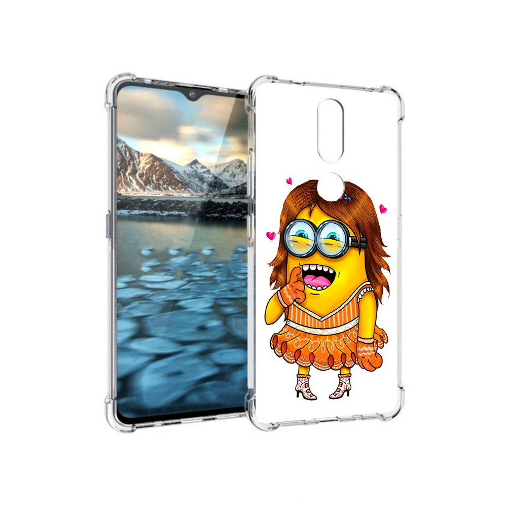 

Чехол MyPads Tocco для Nokia 2.4 Миньон девочка (PT227049.107.116), Прозрачный, Tocco
