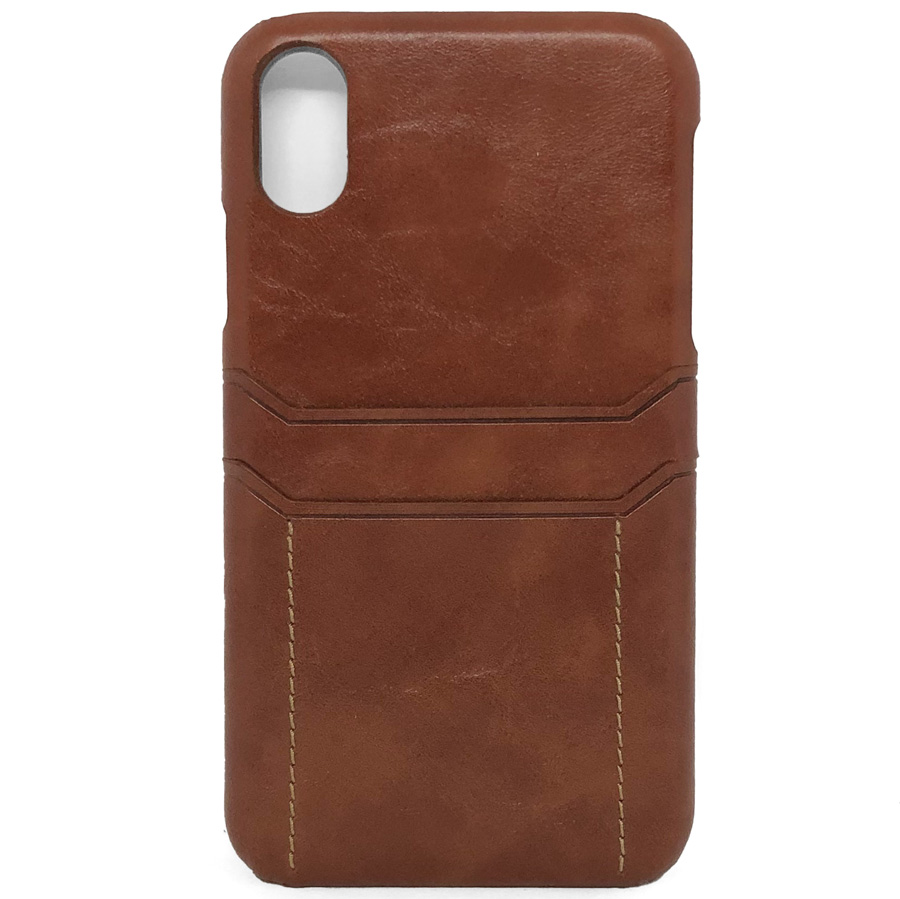 фото Чехол для iphone xs max с карманом bm case hm series - темно-коричневый