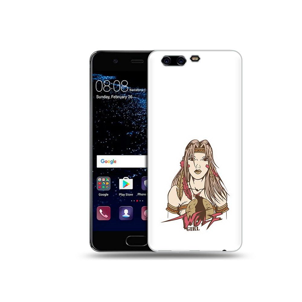 

Чехол MyPads Tocco для Huawei P10 Plus девушка волк (PT60941.40.306), Прозрачный, Tocco
