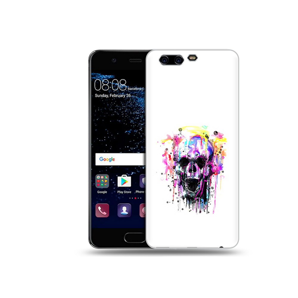 

Чехол MyPads Tocco для Huawei P10 Plus граффити череп (PT60941.40.298), Прозрачный, Tocco