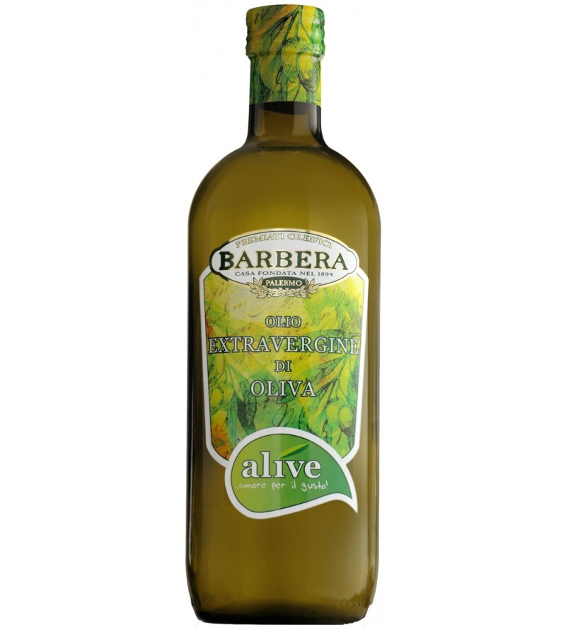 Масло оливковое Barbera нерафинированное Extra virgin Alive стекло 1,0 л