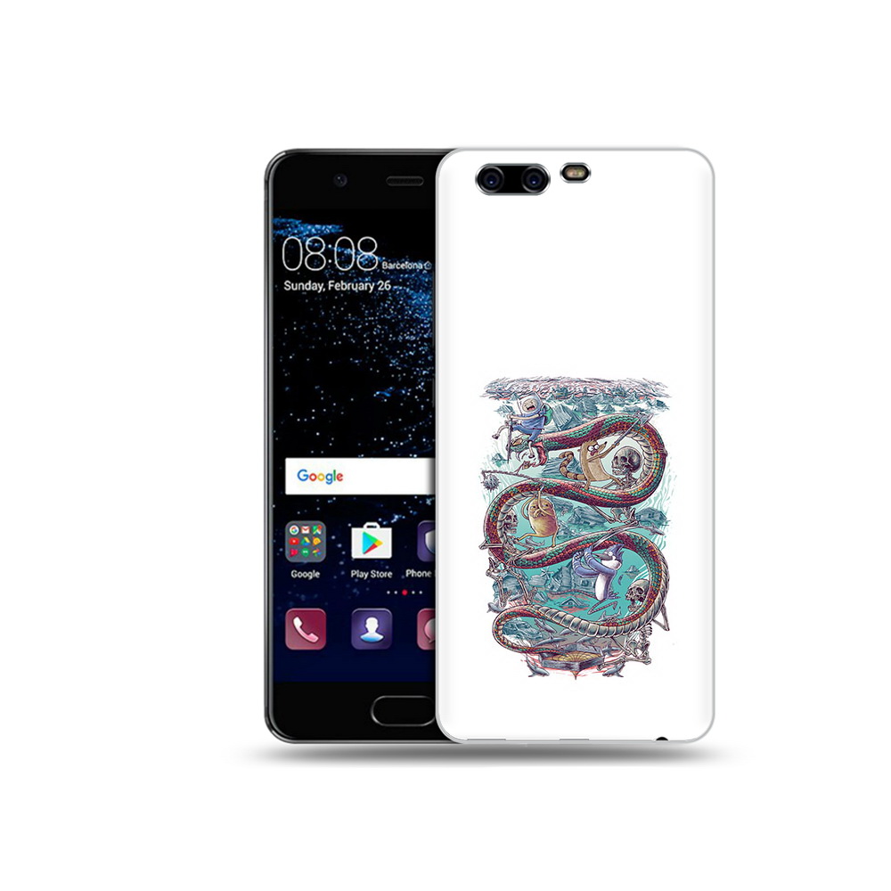 

Чехол MyPads Tocco для Huawei P10 Plus время приключений страшилка (PT60941.40.280), Прозрачный, Tocco