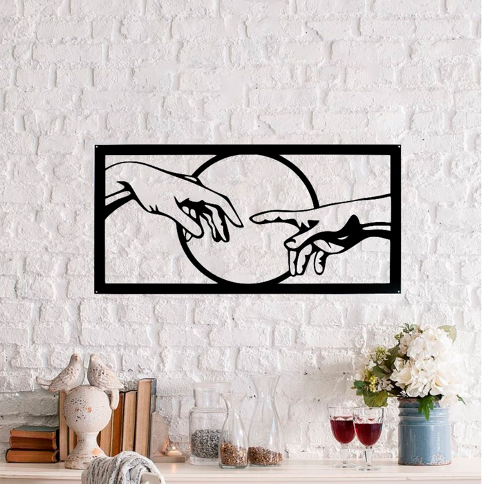 

Панно металлическое "Рука к руке" 60х30 см, MNML Home Decor
