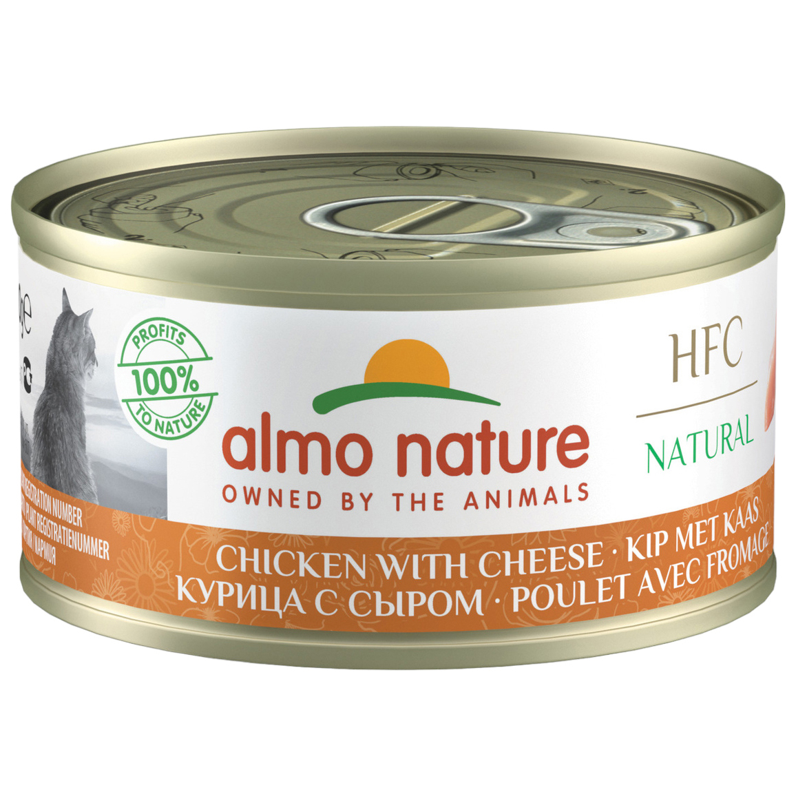 Консервы для кошек Almo Nature с курицей и сыром, 70г