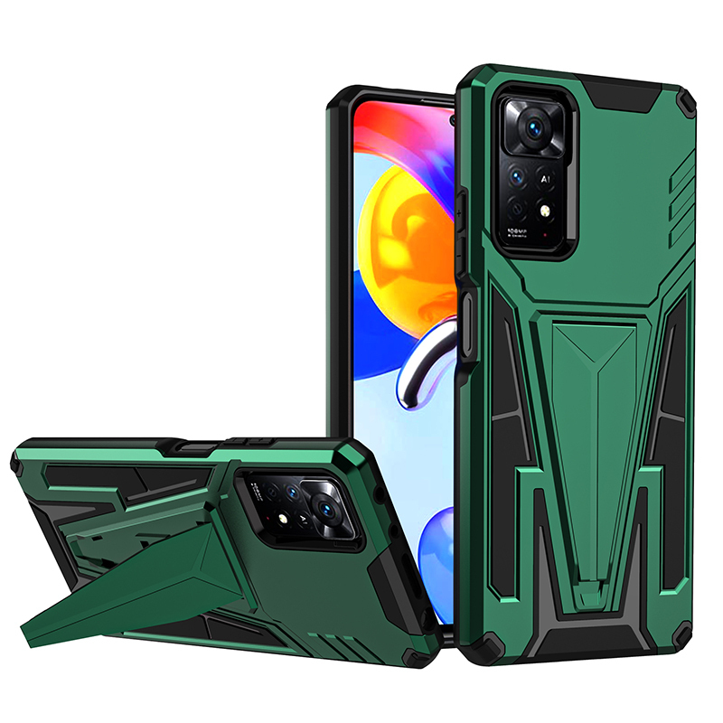 фото Чехол rack case для xiaomi redmi note 11 pro (зеленый) black panther