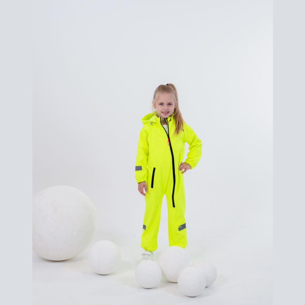 

Комбинезон детский HEDDA Софтшел NEON, желтый, 122, Софтшел NEON