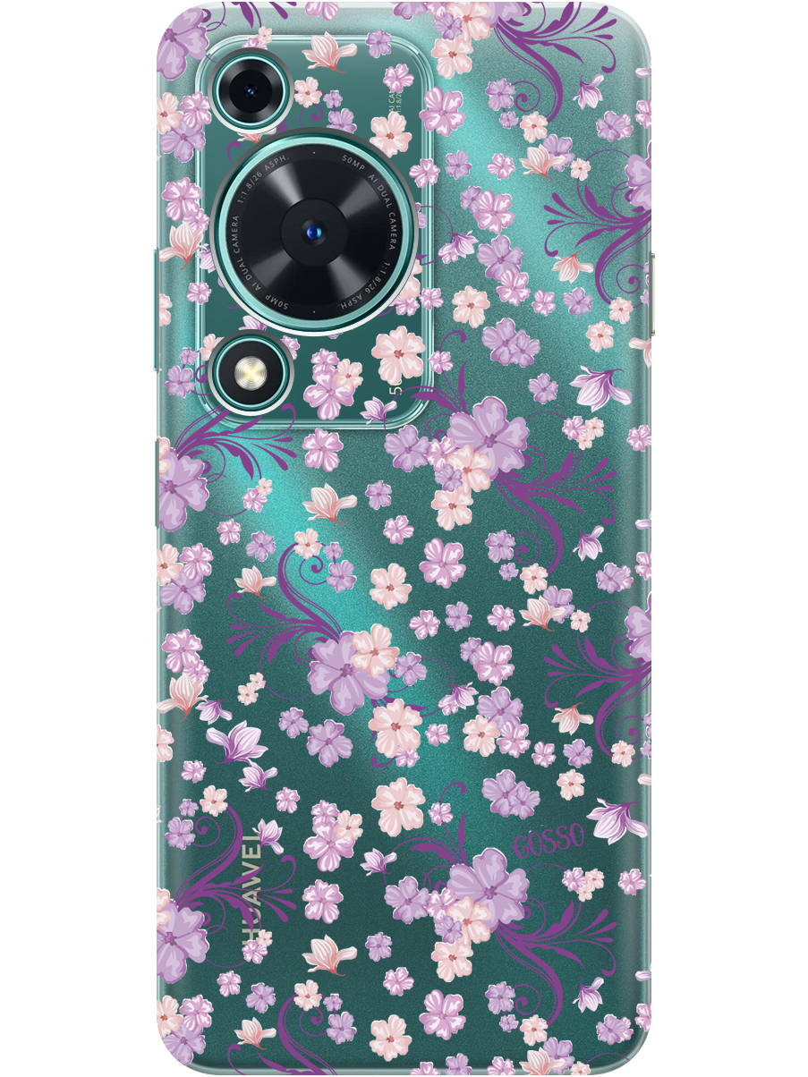 

Силиконовый чехол на Huawei nova Y72 с принтом "Лиловые цветы" прозрачный, Прозрачный;фиолетовый, 785977821
