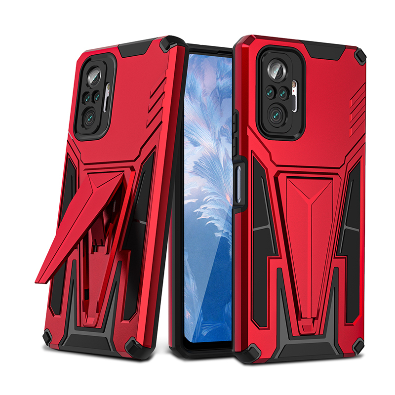 фото Чехол rack case для xiaomi redmi note 10 pro, красный black panther