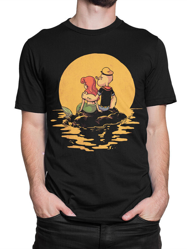 

Футболка мужская Dream Shirts Попай и Ариэль 10010212 черная L, Попай и Ариэль 10010212