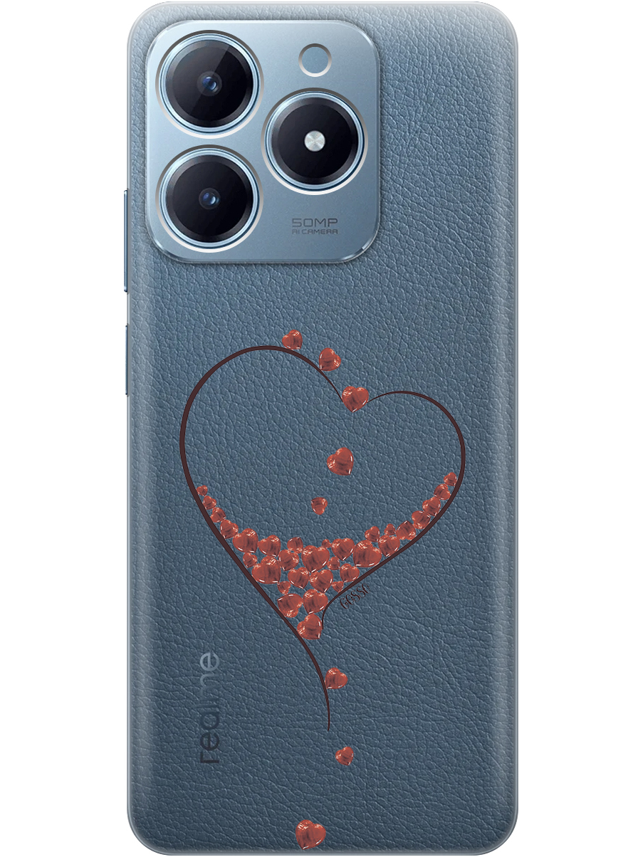 

Силиконовый чехол на Realme C61 / C63 с принтом "Маленькие сердечки" прозрачный, Прозрачный;бордовый;черный, 785979691