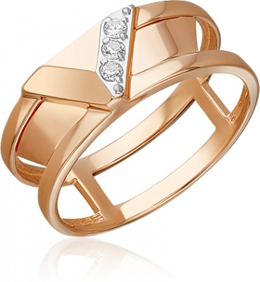 

Кольцо из красного золота с фианитом р. 17 PLATINA jewelry 01-5693-00-401-1110, 01-5693-00-401-1110