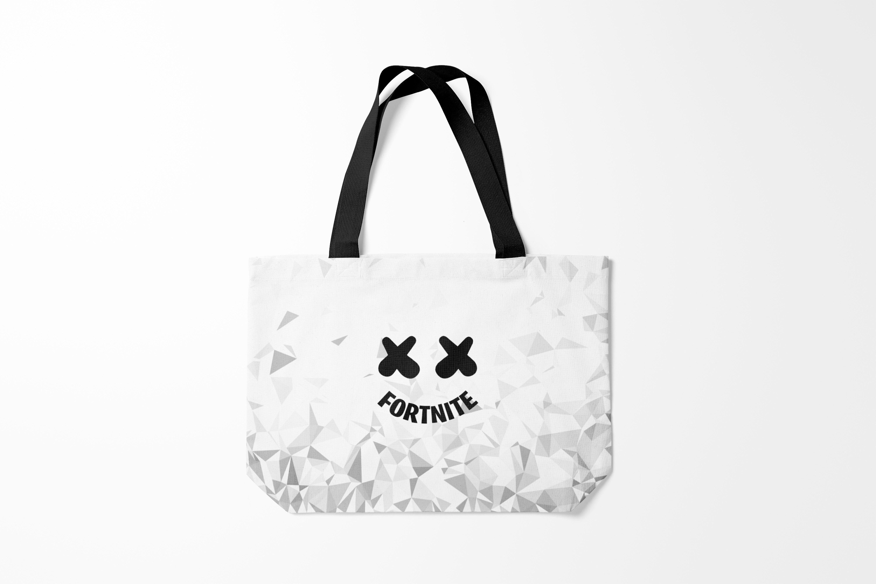 

Сумка шoппер унисекс Burnettie Fortnite x MARSHMELLO, белый; черный, Fortnite x MARSHMELLO