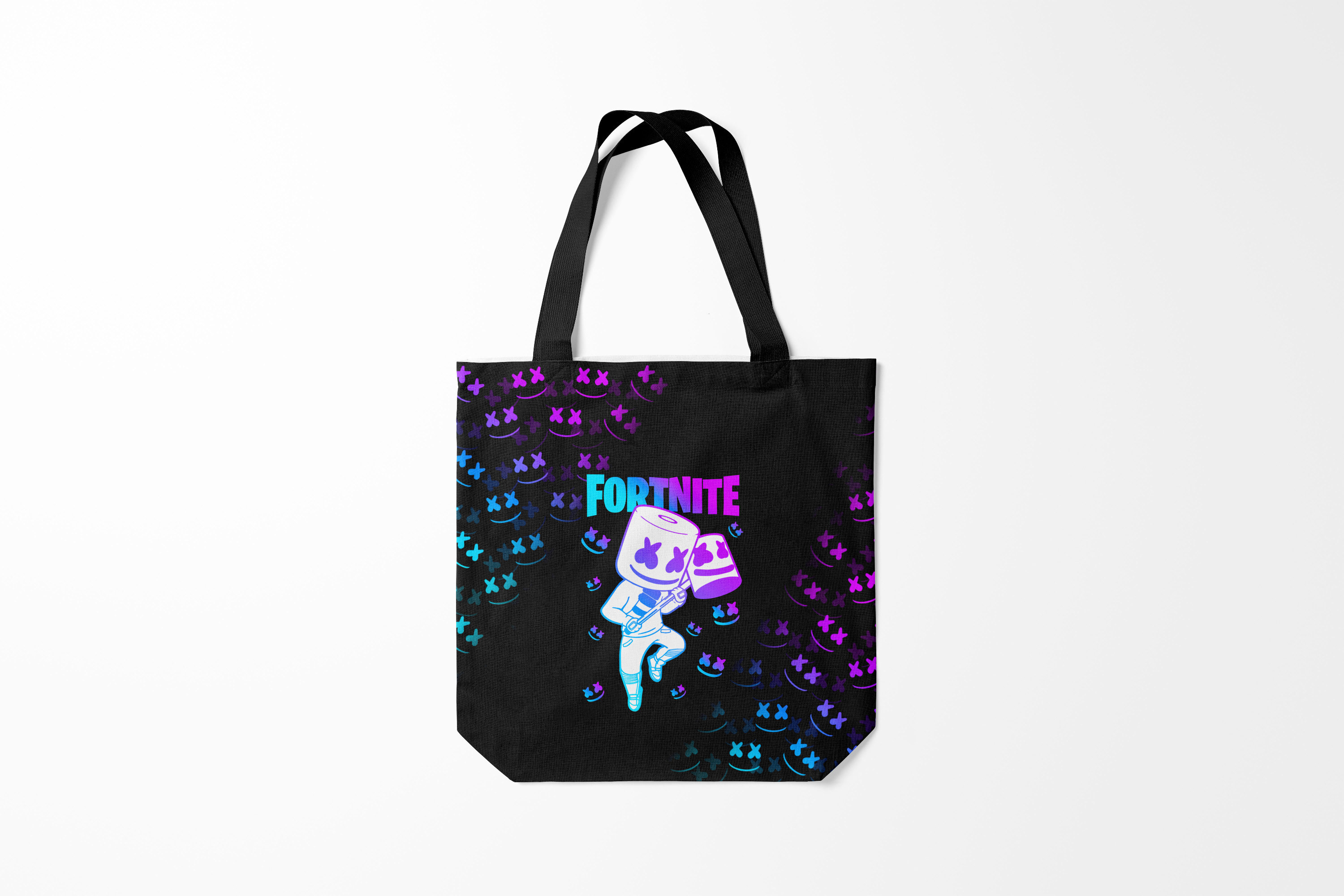 

Сумка шoппер унисекс Burnettie Fortnite x MARSHMELLO, черный, Fortnite x MARSHMELLO