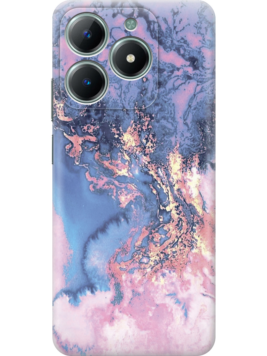 

Силиконовый чехол на Realme C61 / C63 с принтом "Синий мрамор", Прозрачный;голубой, 785979631