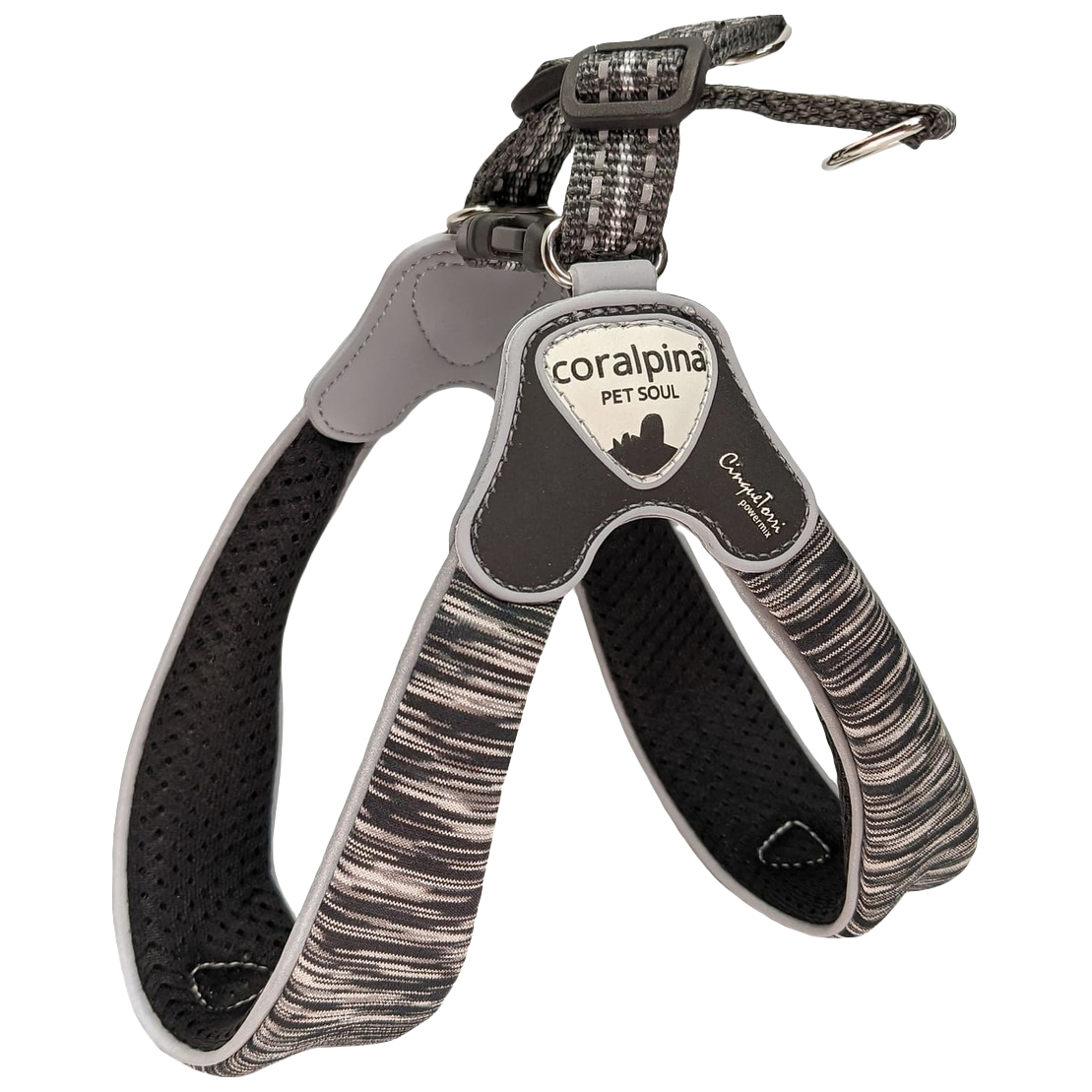 

Шлейка для собак Cortina PowerMix темный меланж, обхват груди 45-55см, Серый, POWERMIX