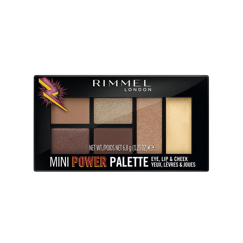 Универсальная палетка для век Rimmel Mini Power Palette Eye Lip Тон 001 палетка теней для век i heart revolution mini tasty peach 10 8 г