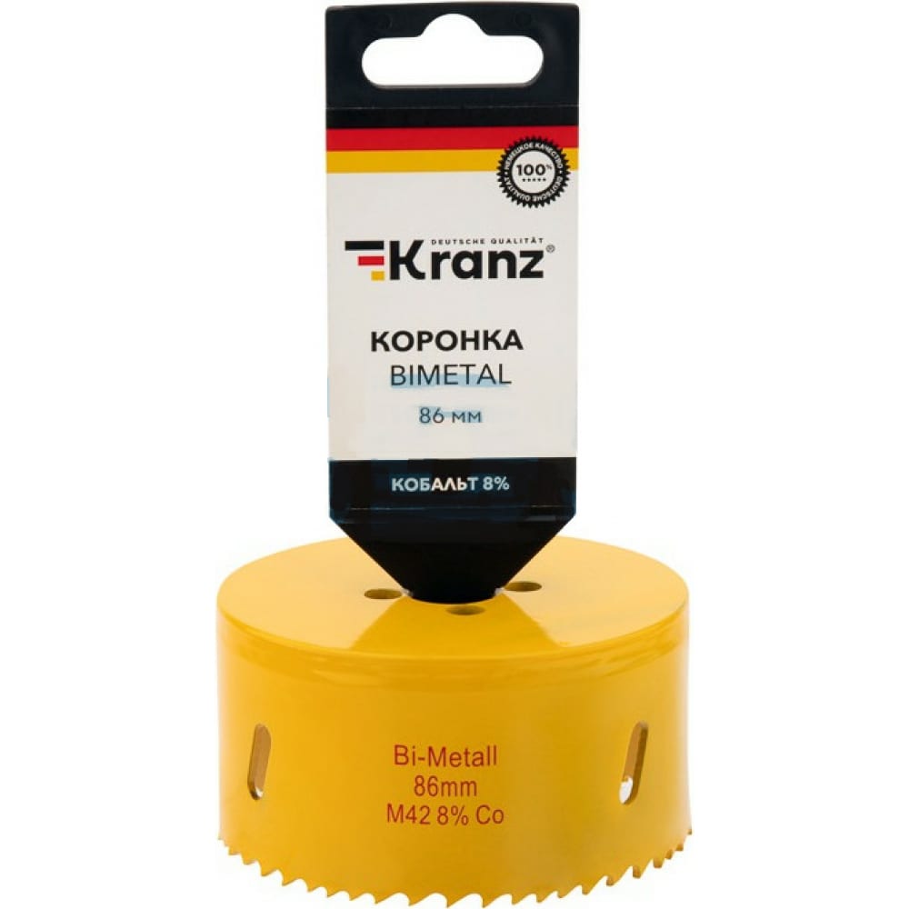 

Коронка биметаллическая 86 мм KRANZ KR-92-0241