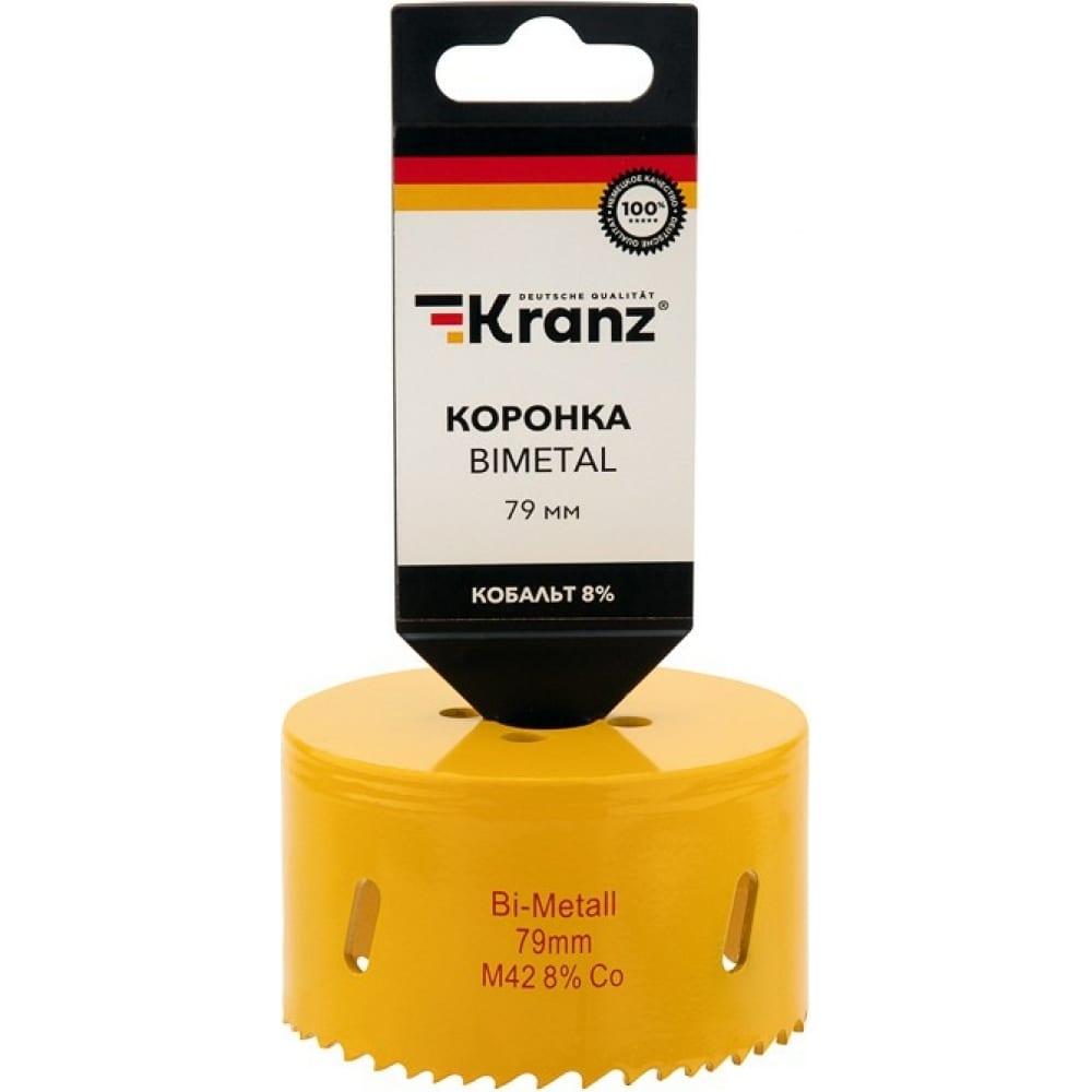 

Коронка биметаллическая 79 мм KRANZ KR-92-0239