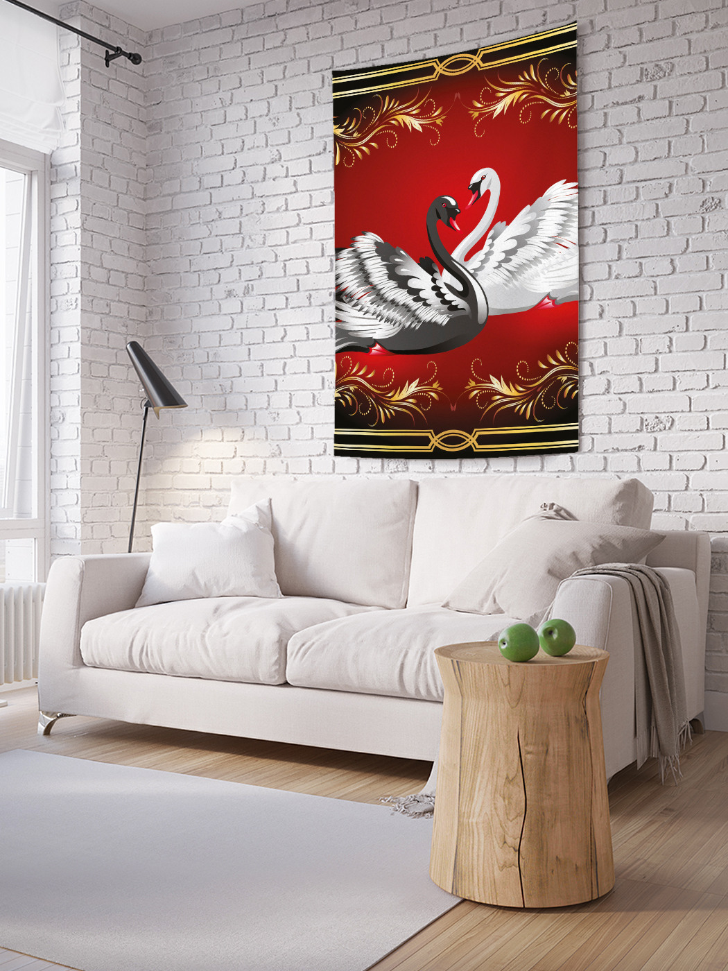 

Вертикальное фотопанно на стену JoyArty Два лебедя 100x150 см, Два лебедя