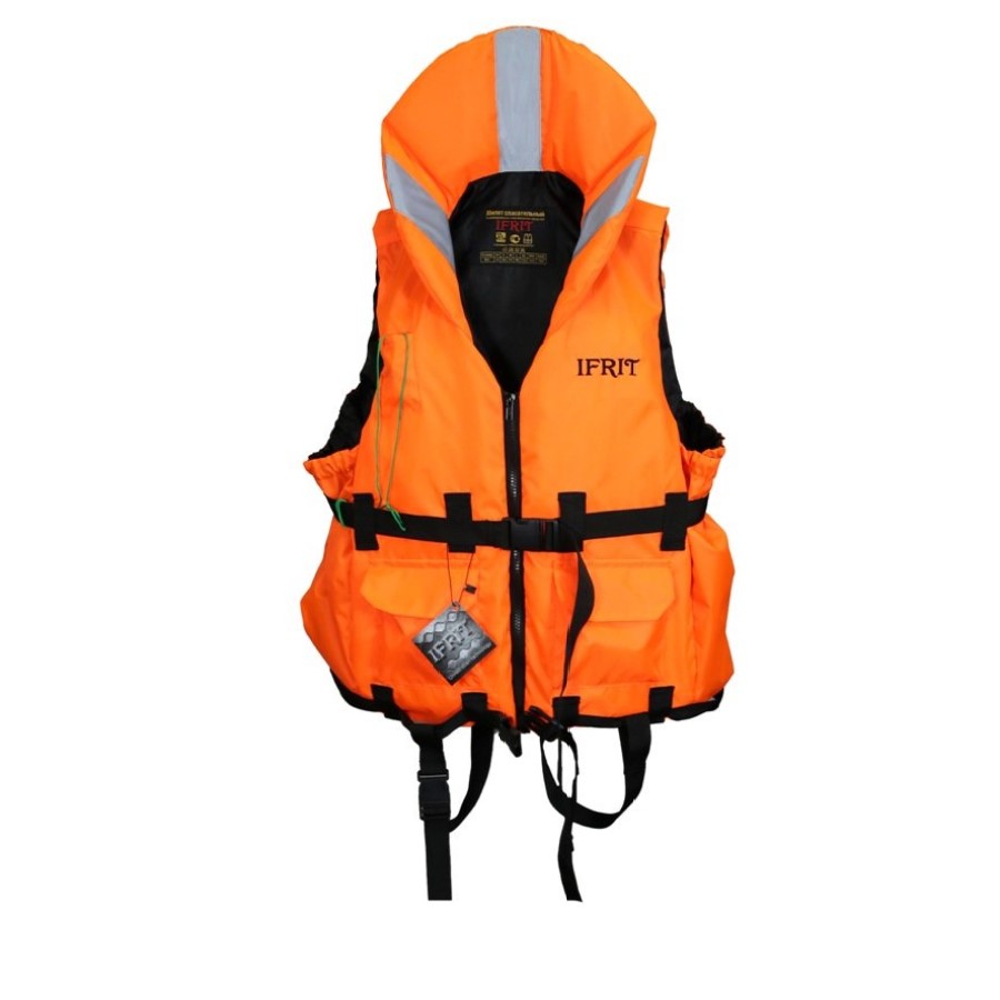 Спасательный жилет взрослый IFRIT 140 оранжевый, 140 кг. ГИМС
