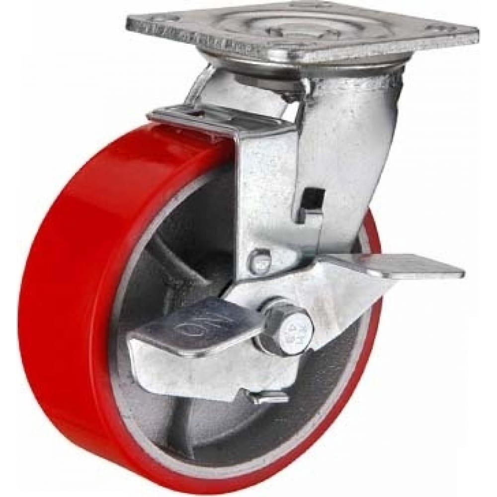 mfk torg колесо красное б г полиуретан без кронштейна малое для рохли 80 50мм 104080 10408 MFK-TORG Колесо б/г полиуретан поворот с тормоз 160мм SCPB63 1044160
