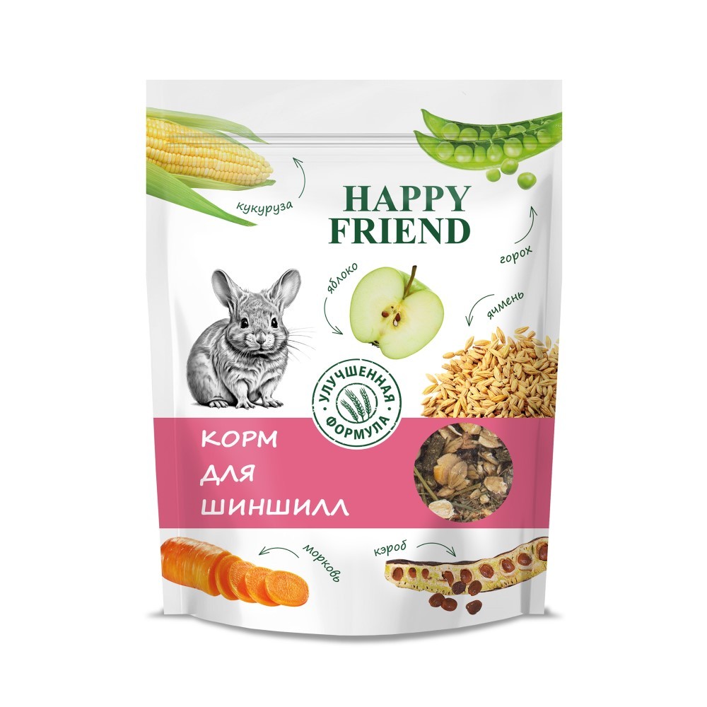 Корм для шиншилл Happy Friend 500 г