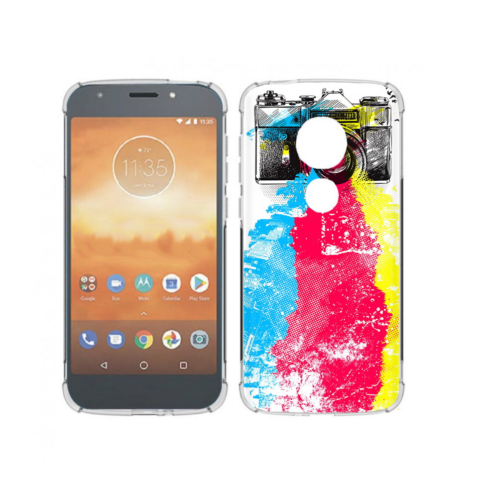 

Чехол MyPads Tocco для Motorola Moto E5 Play цветной фотоаппарат (PT227065.372.668), Прозрачный, Tocco