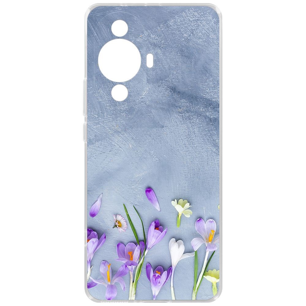 

Чехол-накладка Krutoff Clear Case Цветочное настроение для Huawei Nova 11 Pro, Прозрачный
