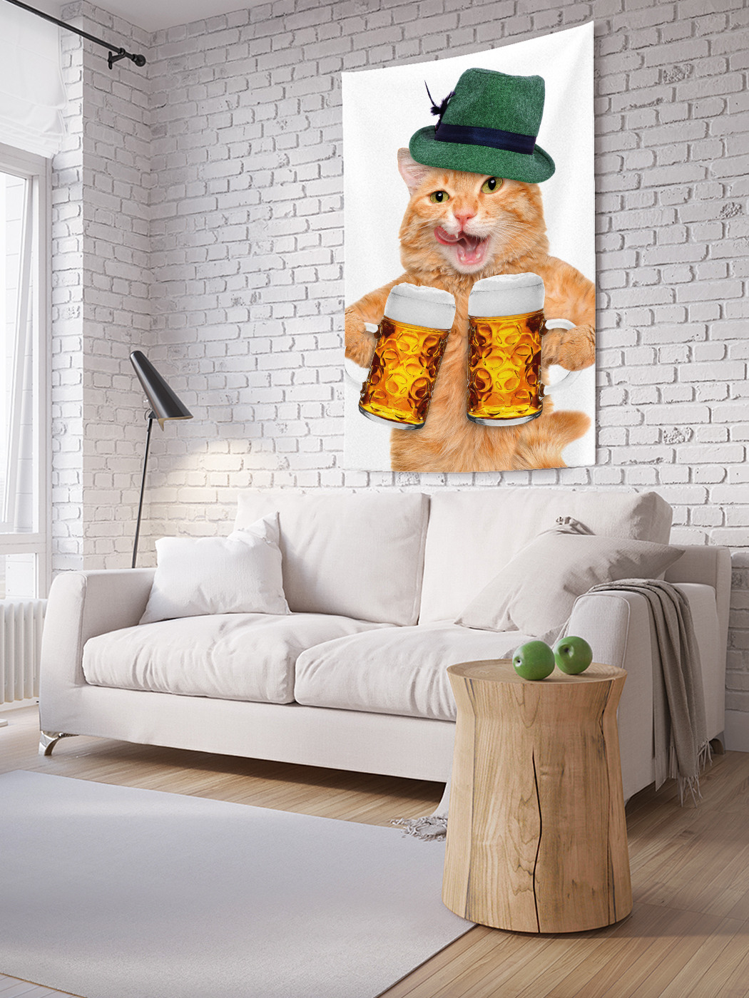 

Вертикальное фотопанно на стену JoyArty Пивной кот 100x150 см, Пивной кот
