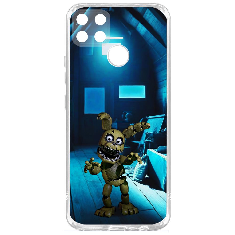 

Чехол-накладка Krutoff Clear Case ФНАФ - Плюштрап для Realme C25, Прозрачный