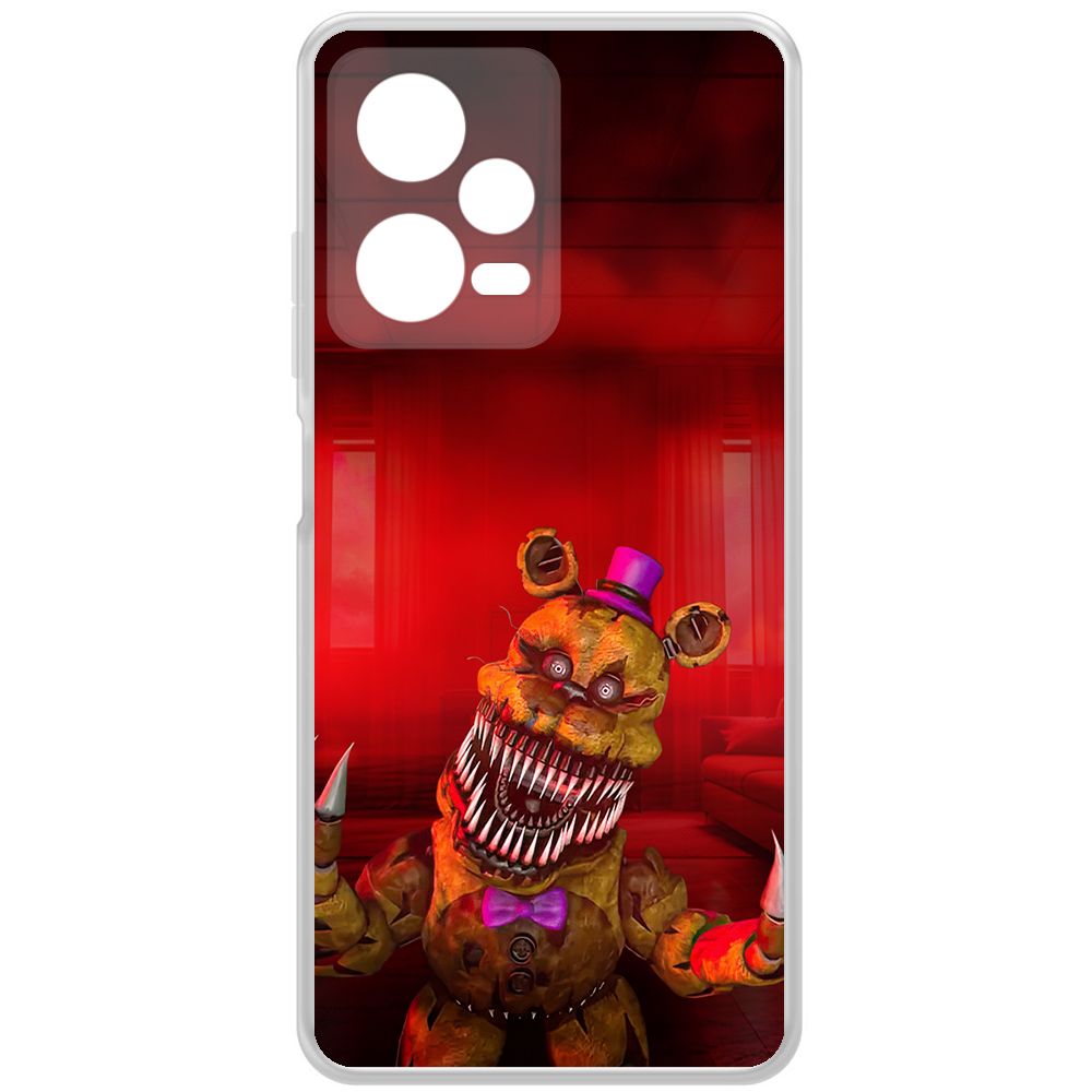 

Чехол-накладка Krutoff Clear Case ФНАФ - Фредди атакует для Xiaomi Redmi Note 12 Pro 5G, Прозрачный