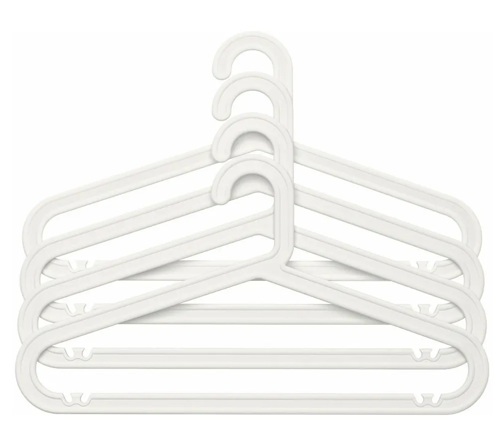 Набор вешалок плечиков пластиковых 42 см 16 шт белые