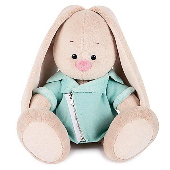 

Мягкая игрушка BUDI BASA Зайка Ми в голубой меховой курточке (малая), 18 см