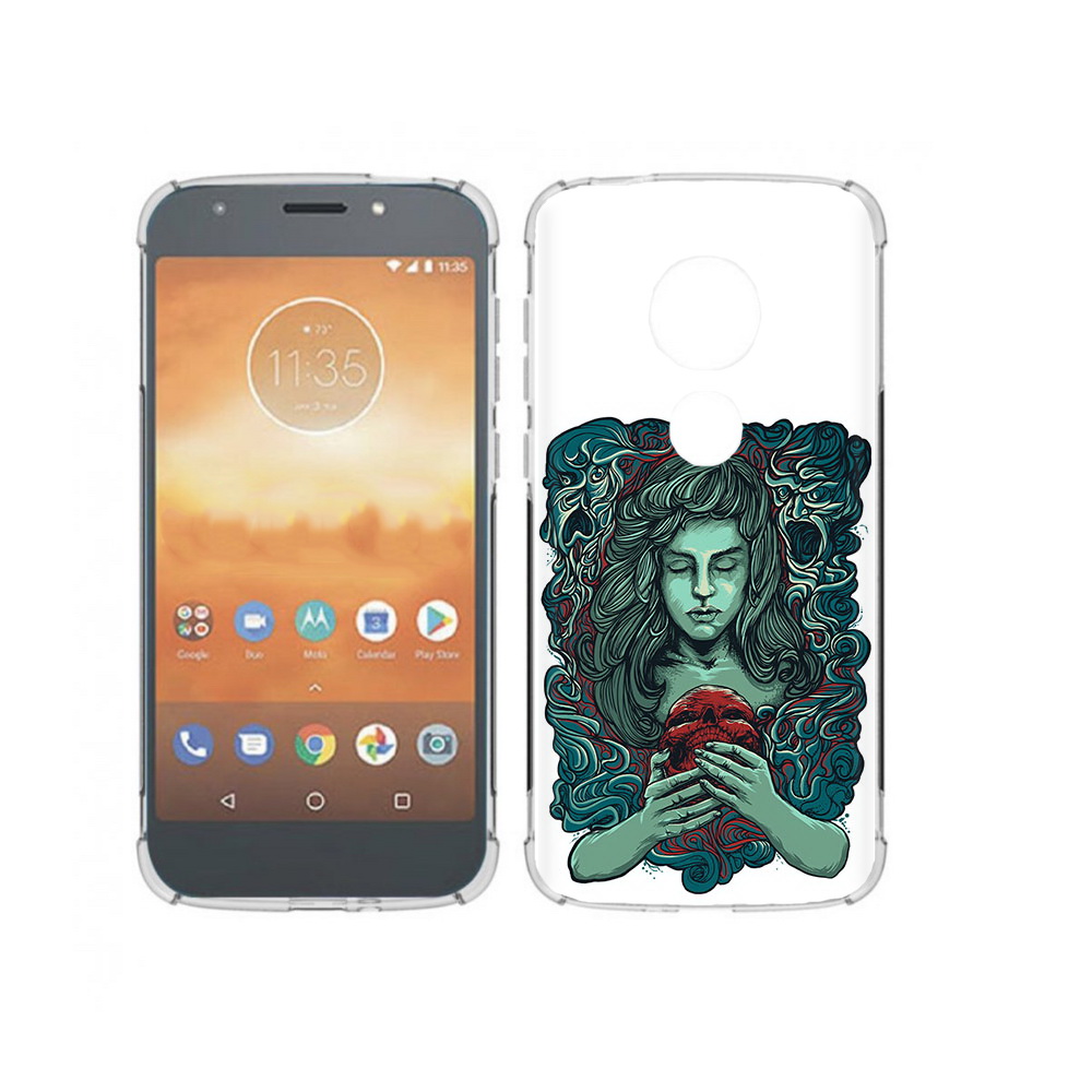 

Чехол MyPads Tocco для Motorola Moto E5 Play спящая девушка (PT227065.372.619), Прозрачный, Tocco