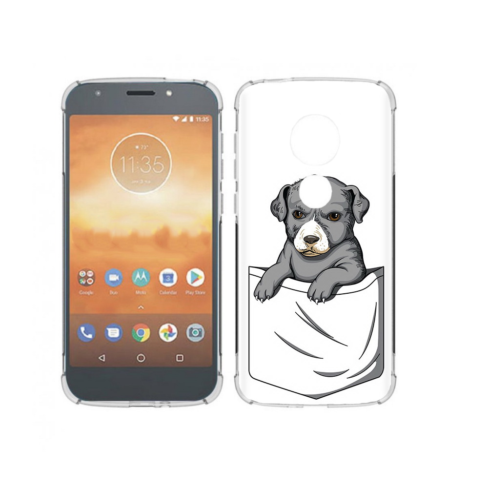 

Чехол MyPads Tocco для Motorola Moto E5 Play собачка в кармане (PT227065.372.611), Прозрачный, Tocco