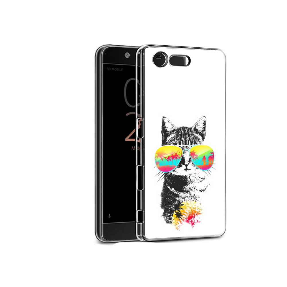 

Чехол MyPads Tocco для Sony Xperia X Compact крутой кот (PT50548.245.425), Прозрачный, Tocco
