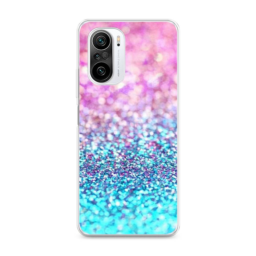 

Силиконовый чехол "Розово-голубые глиттеры рисунок" на Xiaomi Redmi K40