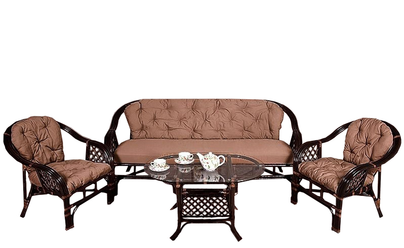 фото Набор мебели маркос xl арт.cv-m3 коричневый, коричневый "garden story"