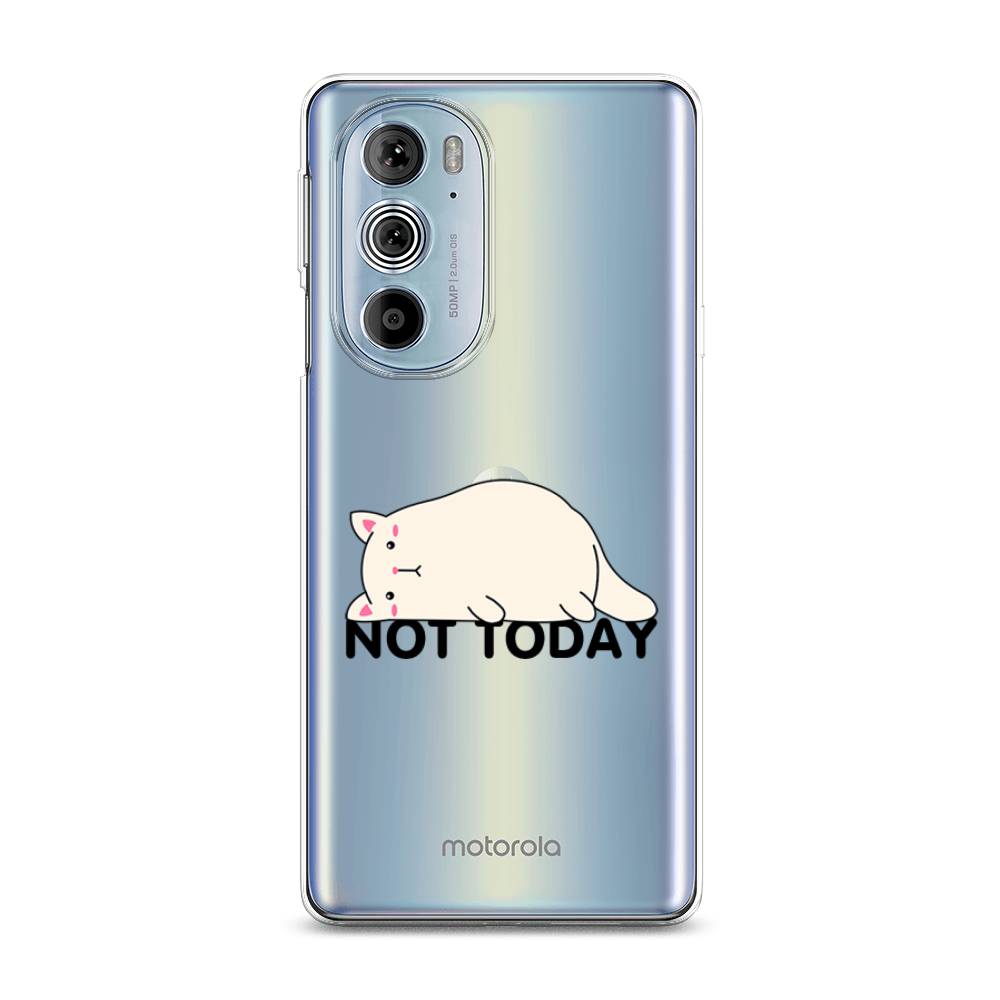 

Чехол на Motorola Edge 30 Pro "Cat not today", Белый;розовый;черный, 243350-1