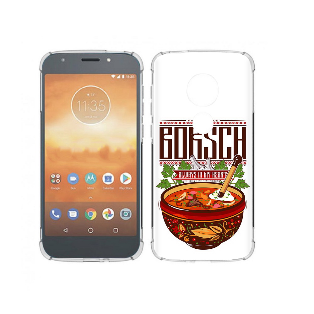 

Чехол MyPads Tocco для Motorola Moto E5 Play русский борщ (PT227065.372.589), Прозрачный, Tocco